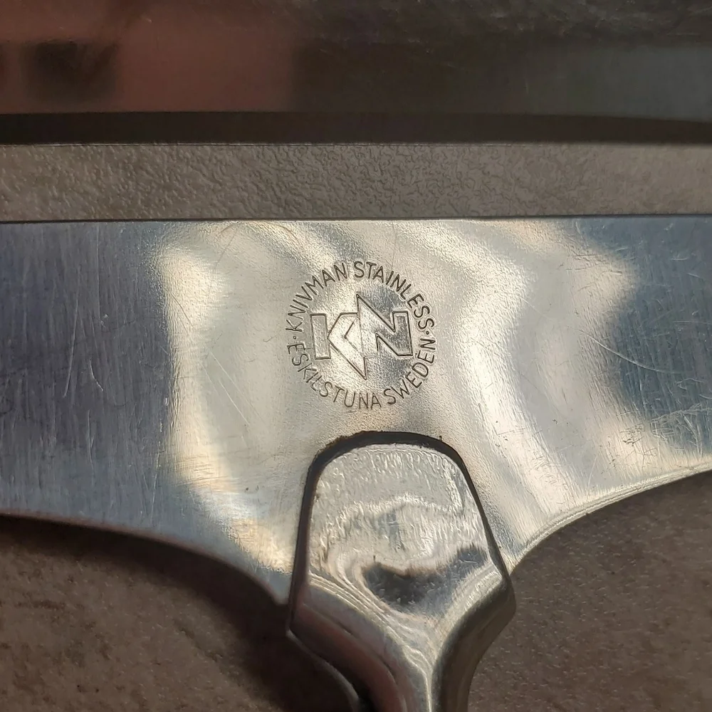 Vntg MCM Swedish Stainless Steel Cheese Slicer with Wooden Handle